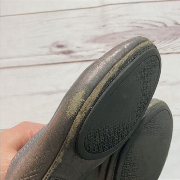 Tory Burch Minnie Travel Ballet Flats In Gunmetal - Picture 10 of 14